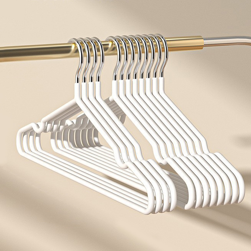 家用加粗衣架磨砂树脂衣架成人衣架浸塑防滑无痕衣撑子晾儿童衣架